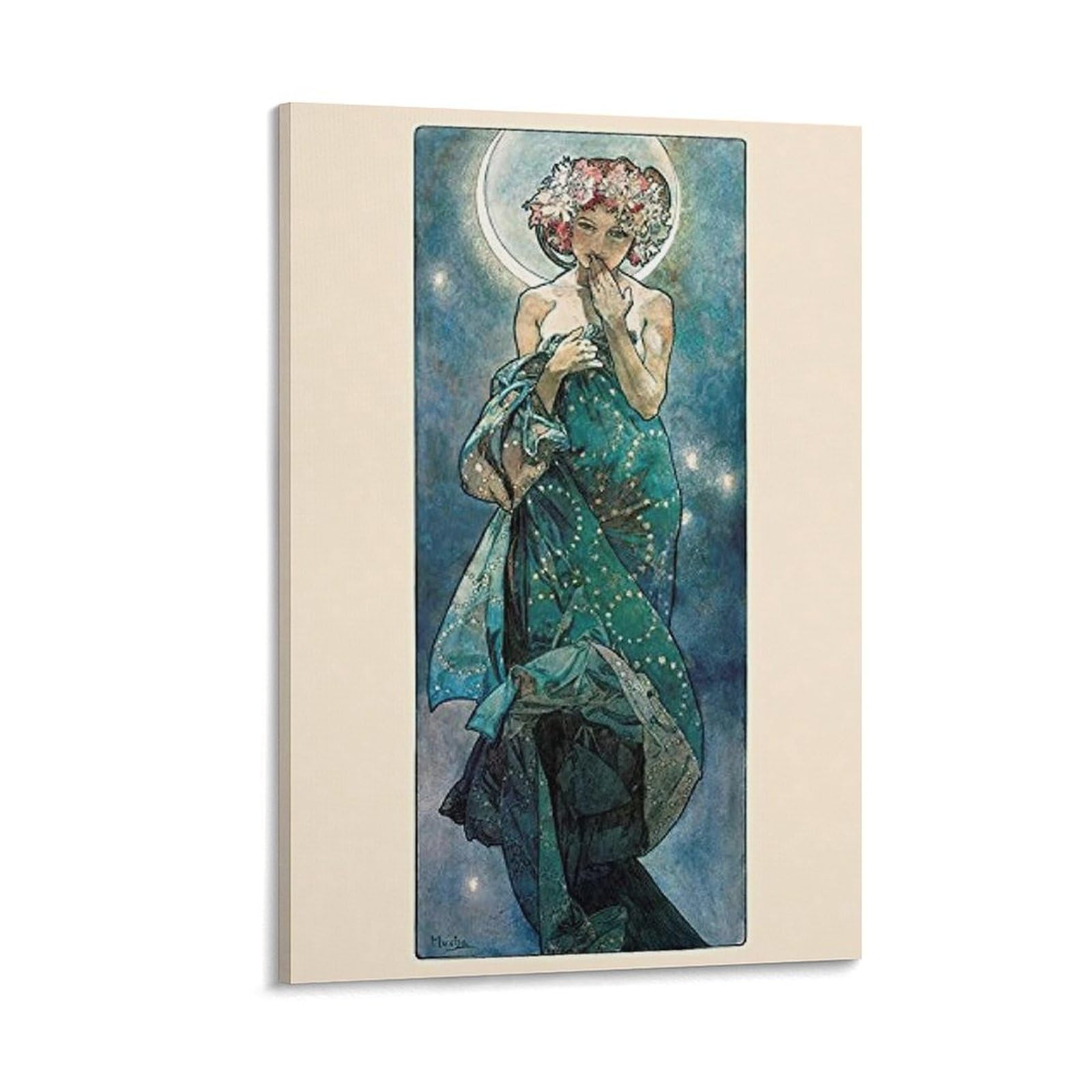 Amazon.co.jp: アルフォンス・ミュシャ「月と星」絵画 版画